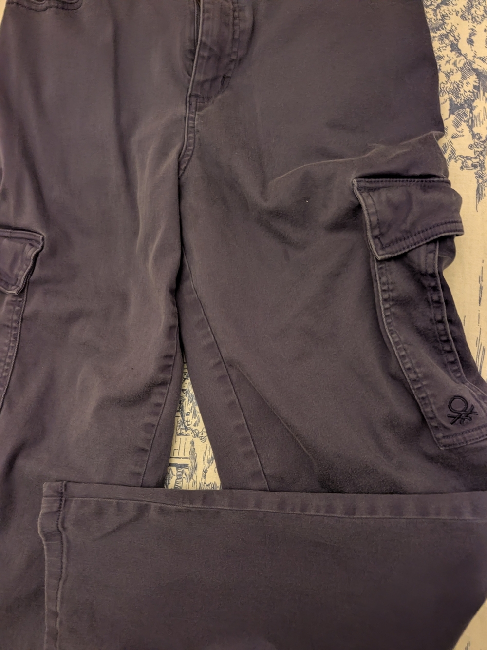 United Colors Of Benetton Women's Cargo Pants in Dark Navy